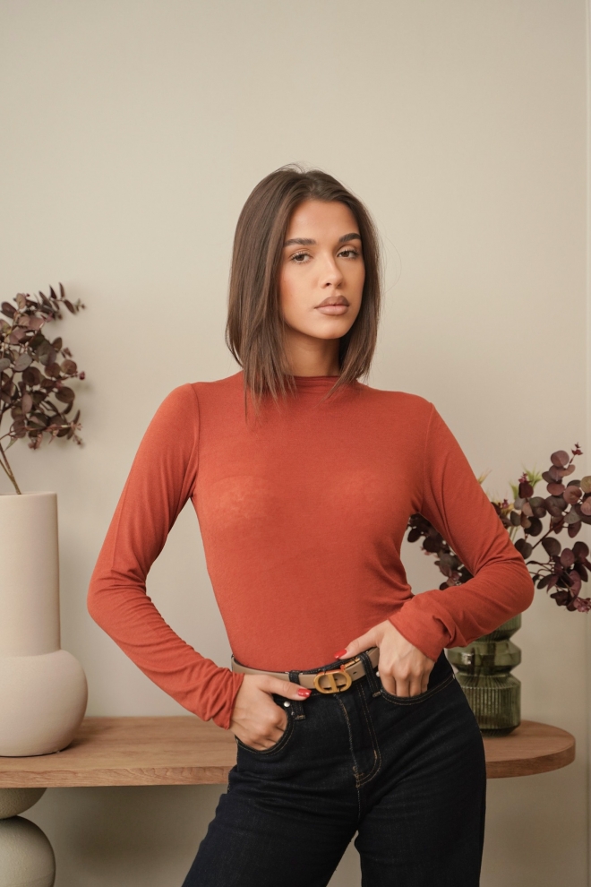  Блуза с кашмир  ORANGE CASHMERE