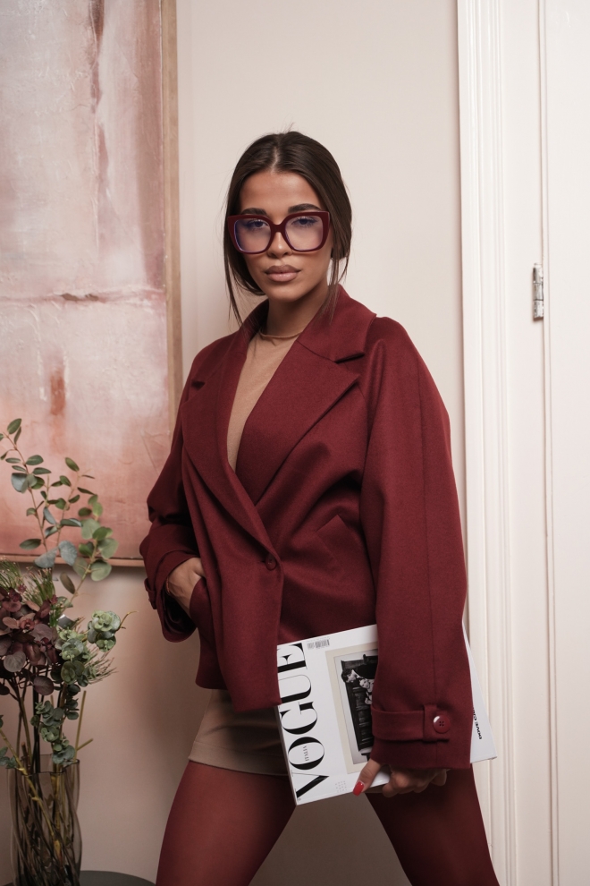 Късо палто от кашмир CASHMERE BORGOGNA