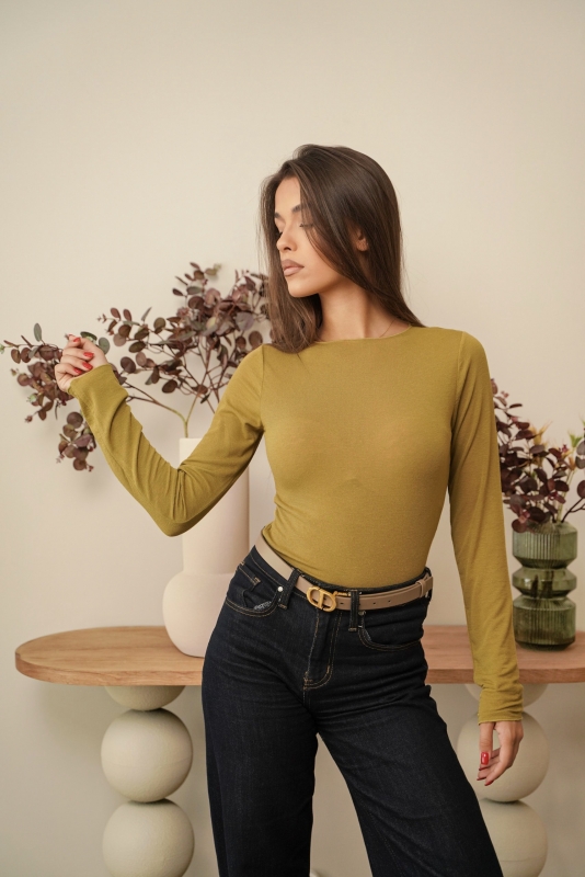 Блуза с кашмир MUSTARD CASHMERE