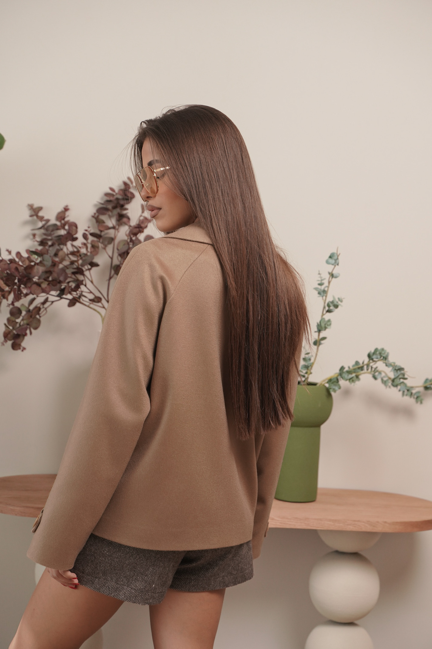 Късо палто от кашмир CAMEL CASHMERE